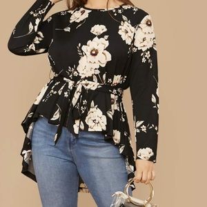 Shein floral blouse